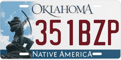 OK license plate 351BZP