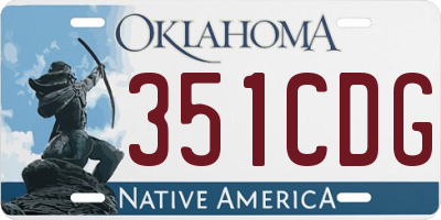 OK license plate 351CDG