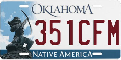 OK license plate 351CFM