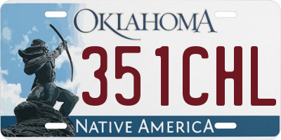 OK license plate 351CHL