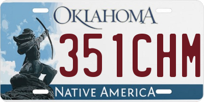 OK license plate 351CHM