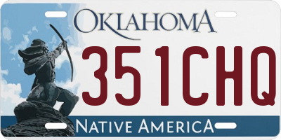 OK license plate 351CHQ