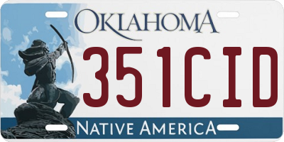 OK license plate 351CID