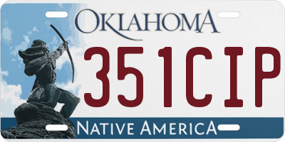 OK license plate 351CIP