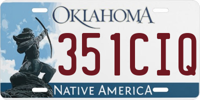 OK license plate 351CIQ