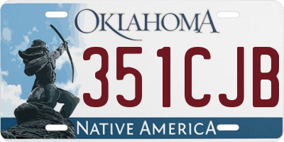 OK license plate 351CJB