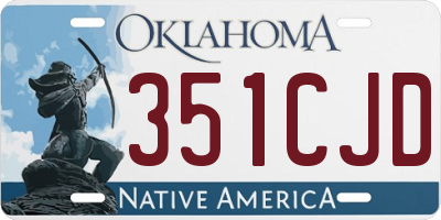 OK license plate 351CJD