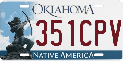 OK license plate 351CPV