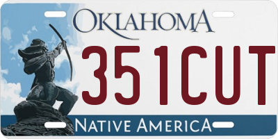 OK license plate 351CUT