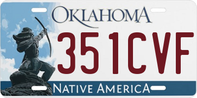 OK license plate 351CVF