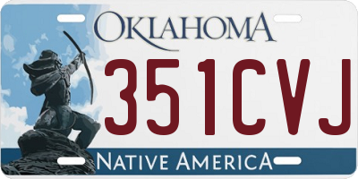 OK license plate 351CVJ