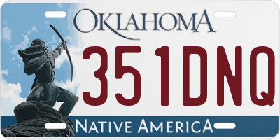 OK license plate 351DNQ