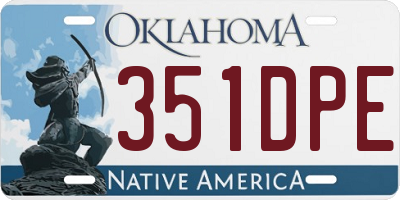 OK license plate 351DPE