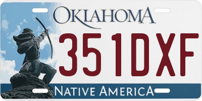 OK license plate 351DXF