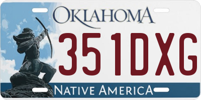 OK license plate 351DXG