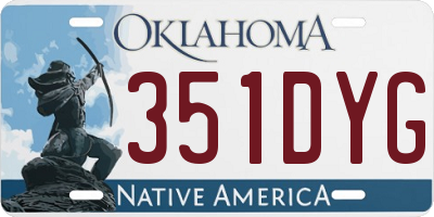 OK license plate 351DYG