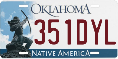 OK license plate 351DYL