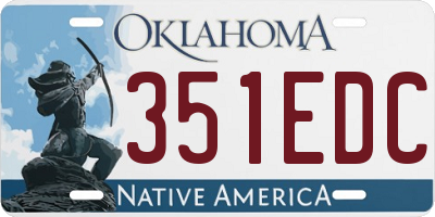 OK license plate 351EDC