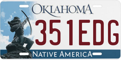 OK license plate 351EDG