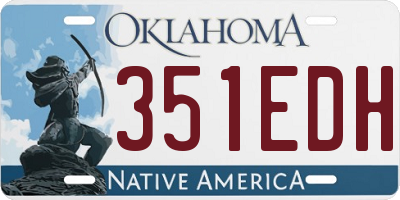 OK license plate 351EDH