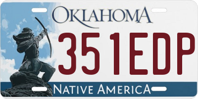 OK license plate 351EDP