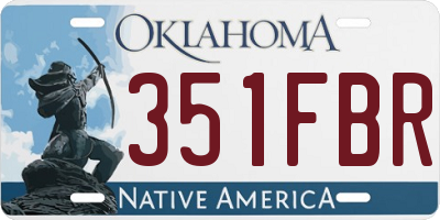 OK license plate 351FBR