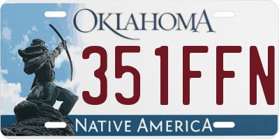 OK license plate 351FFN