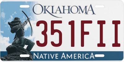 OK license plate 351FII