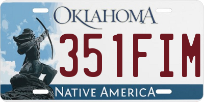 OK license plate 351FIM