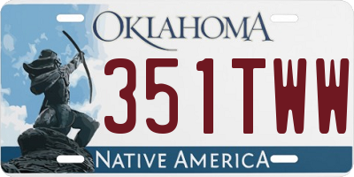 OK license plate 351TWW