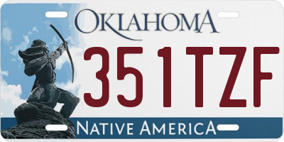 OK license plate 351TZF
