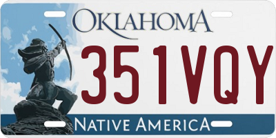 OK license plate 351VQY