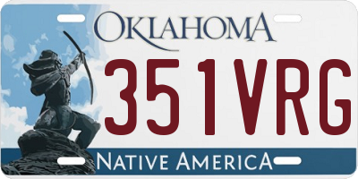 OK license plate 351VRG