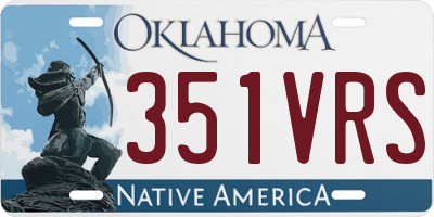 OK license plate 351VRS