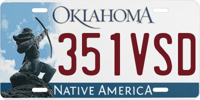 OK license plate 351VSD