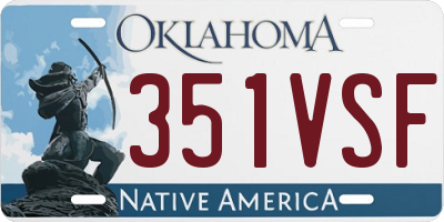 OK license plate 351VSF