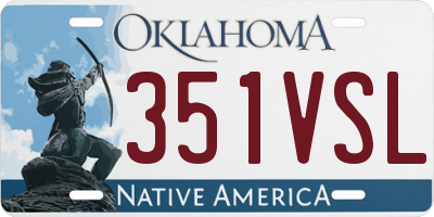 OK license plate 351VSL