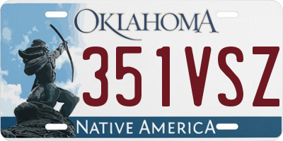 OK license plate 351VSZ