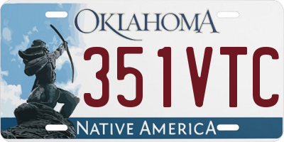 OK license plate 351VTC