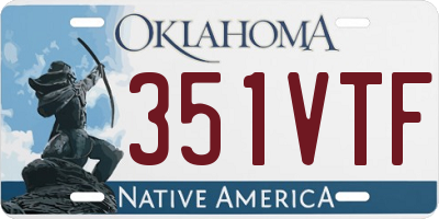 OK license plate 351VTF