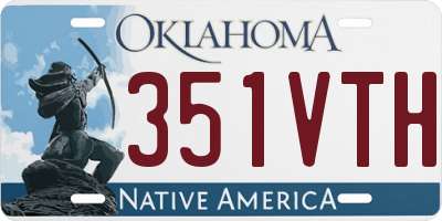 OK license plate 351VTH