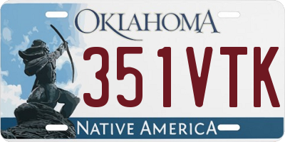 OK license plate 351VTK