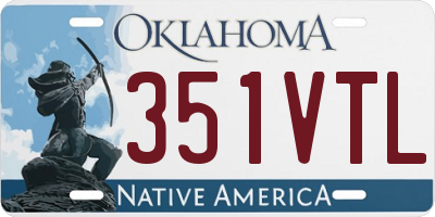 OK license plate 351VTL