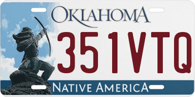 OK license plate 351VTQ