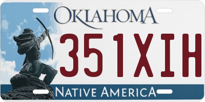OK license plate 351XIH