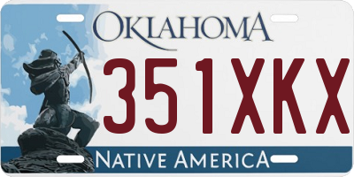 OK license plate 351XKX