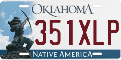 OK license plate 351XLP
