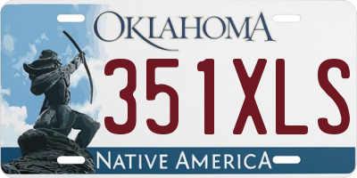 OK license plate 351XLS