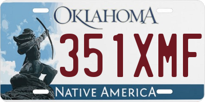 OK license plate 351XMF