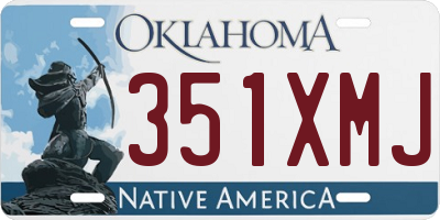 OK license plate 351XMJ